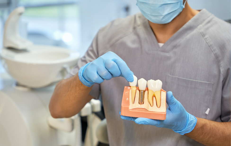 Type of maintenance required for dental implants