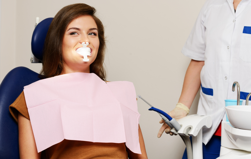 The teeth whitening process